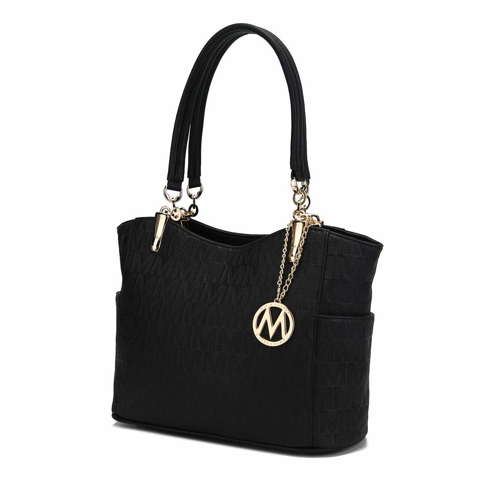 Shoulder Handbag Vegan Leather Satchel-Tote Bag, Top-Handle Purse, :v